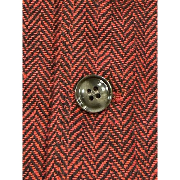 Large Red Herringbone Vest For Under Tuxedo Or Just To Dress Preppy - Picture 3 of 14